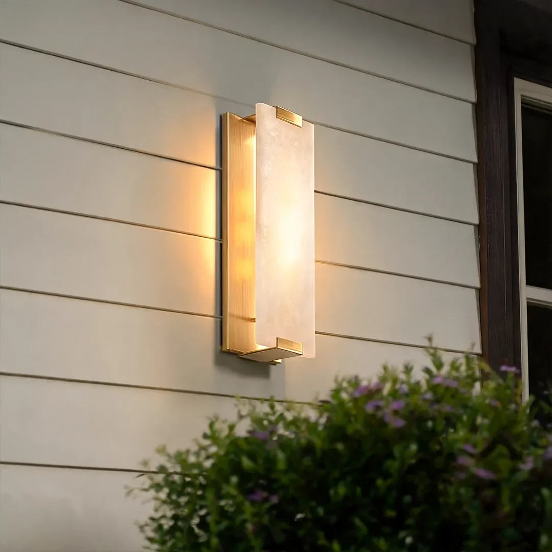 LED Ljus Vägglampa Modern Falsk Marmor Utomhusbelysning