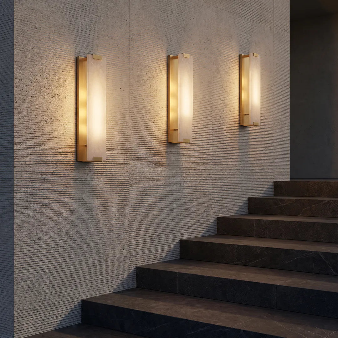 LED Ljus Vägglampa Modern Falsk Marmor Utomhusbelysning