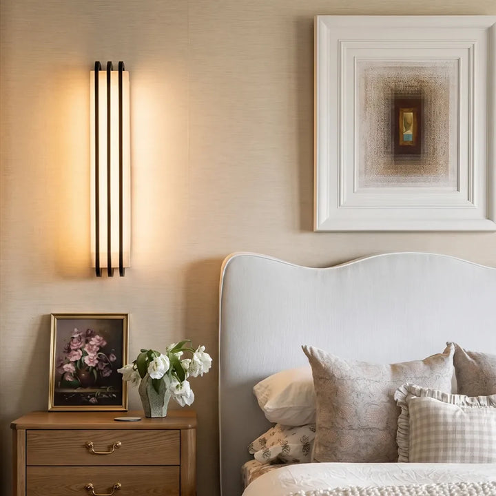 LED Moderna Vägglampor Minimalistisk Vertikal Marmor Belysning