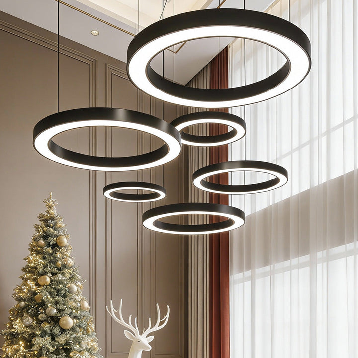 [Öppen låda] LED Pendelring Taklampa Modern Metall Akryl Ljus