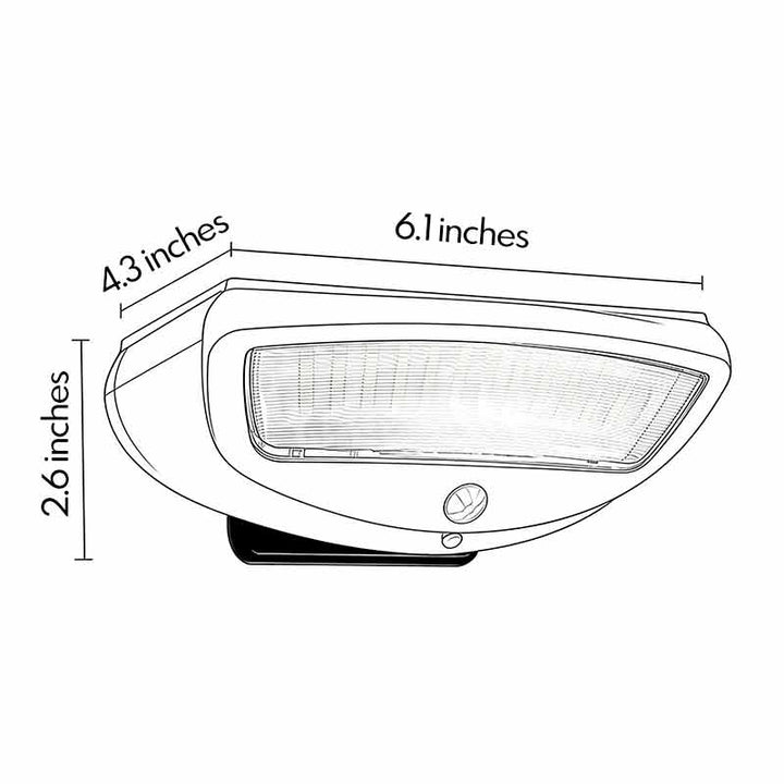 2 ST Utomhus Väggmonterade Sollampor Trädgård Rörelsesensor Lampa