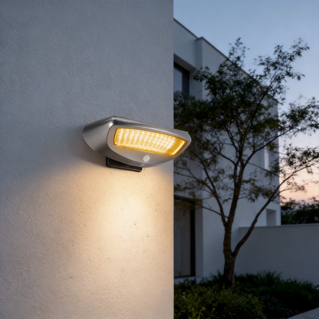 2 ST Utomhus Väggmonterade Sollampor Trädgård Rörelsesensor Lampa