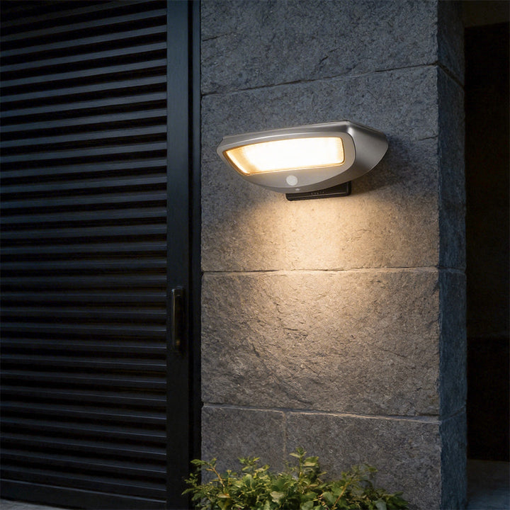 2 ST Utomhus Väggmonterade Sollampor Trädgård Rörelsesensor Lampa