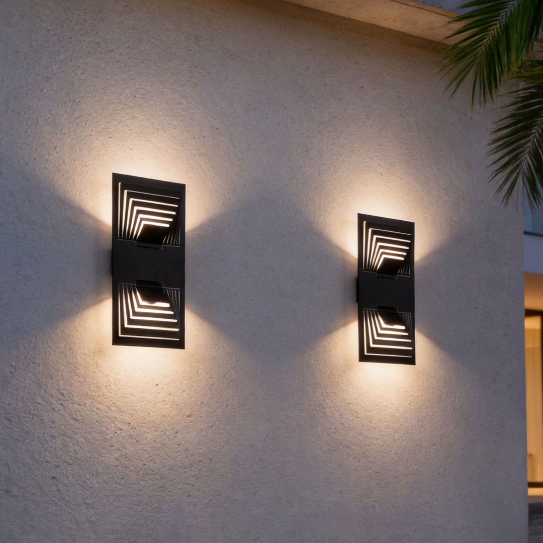 Väggmonterad utomhusbelysning modern minimalistisk vattentålig lampa