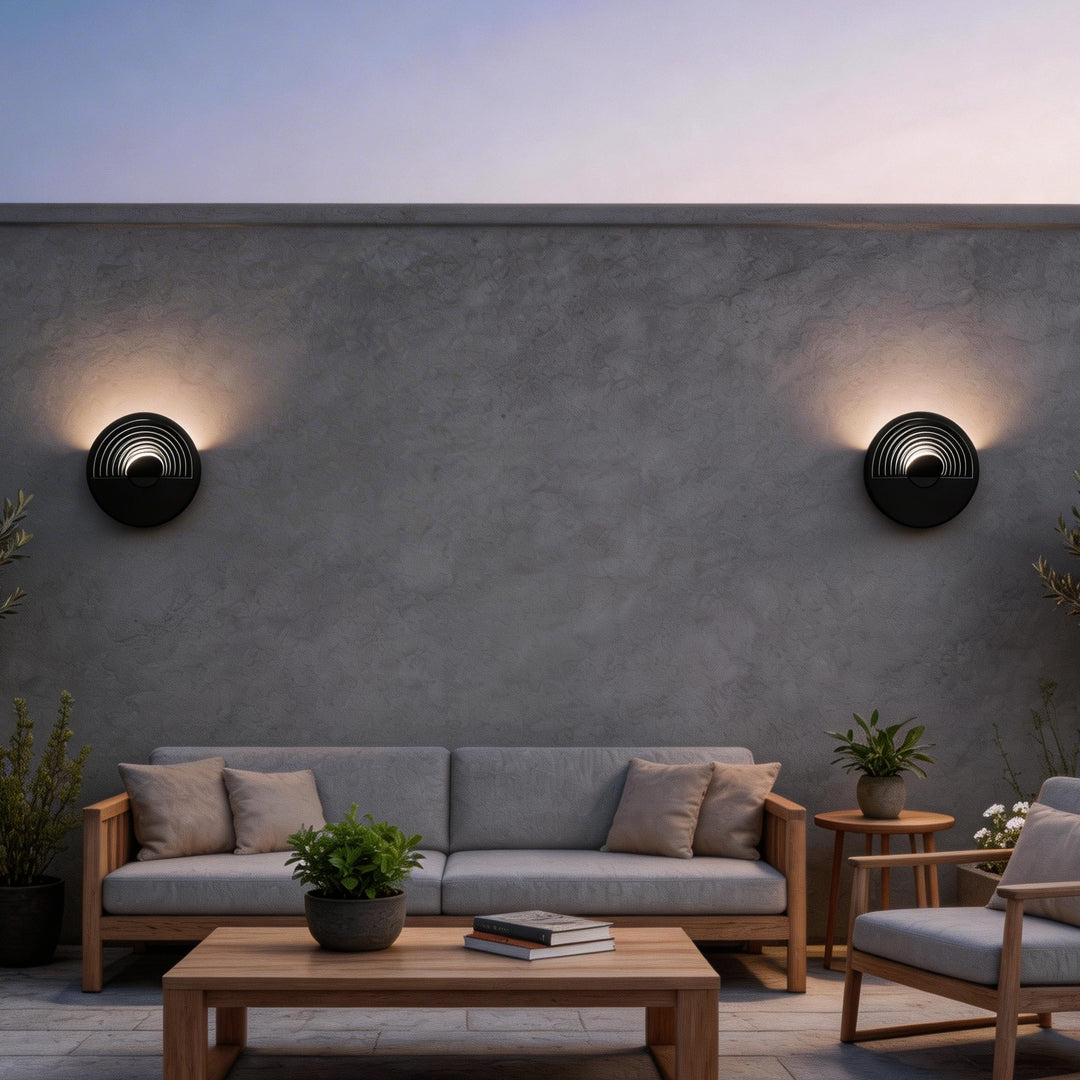 Väggmonterad utomhusbelysning modern minimalistisk vattentålig lampa