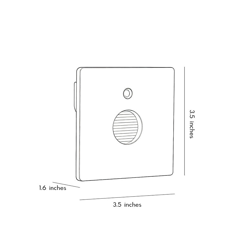【2 ST】Lampor för Inomhustrappor Rund Rörelsesensor Infälld Lampa