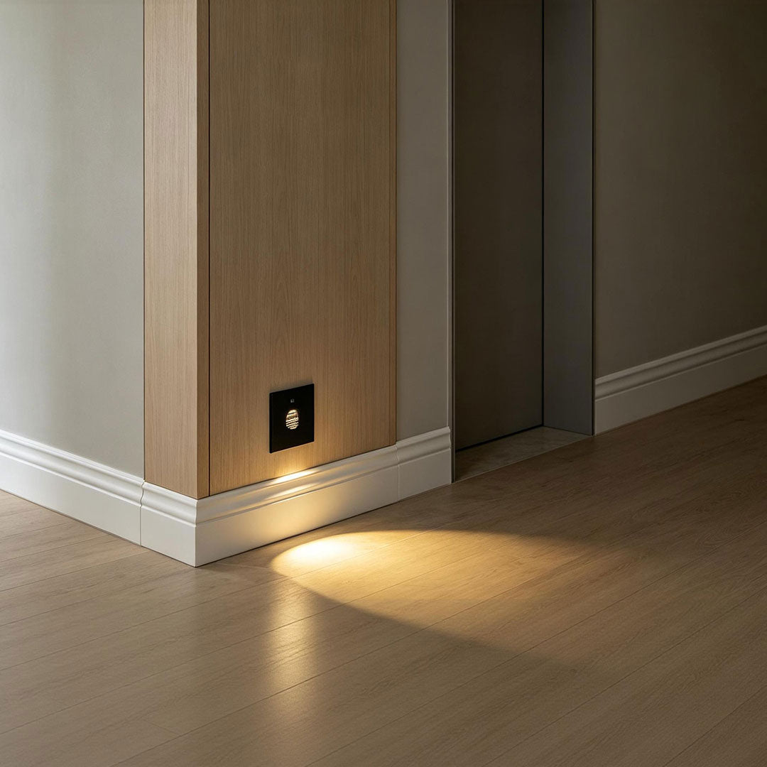 【2 ST】Lampor för Inomhustrappor Rund Rörelsesensor Infälld Lampa