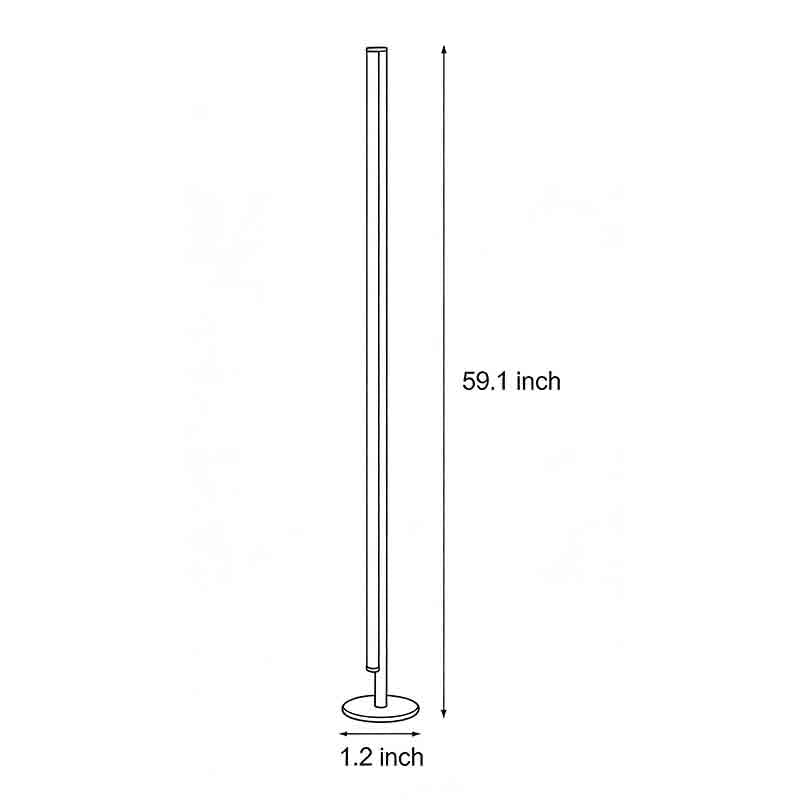 [Öppen låda] Linjär Golvlampa Minimalistisk Modern LED Ambient Ljus