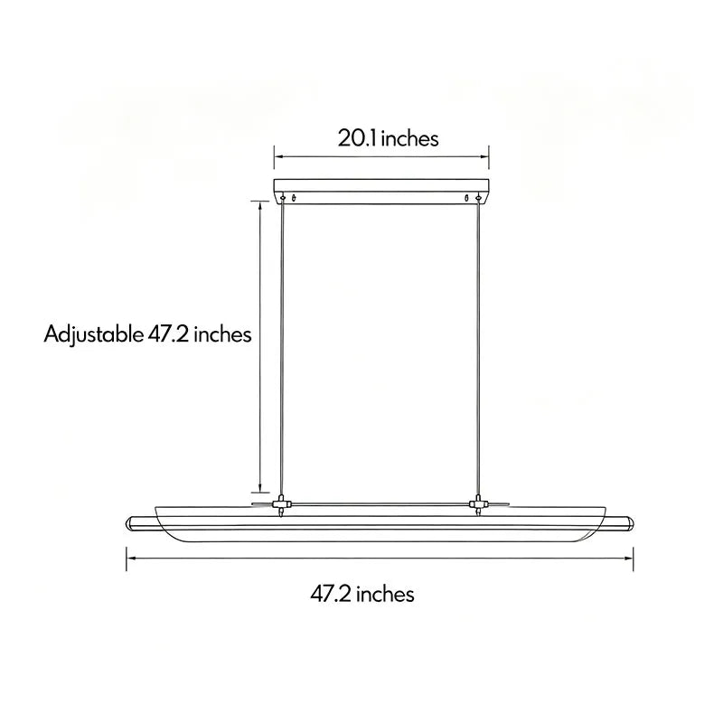 Linjär LED Pendellampa Bauhaus Glas Modern LED Taklampor