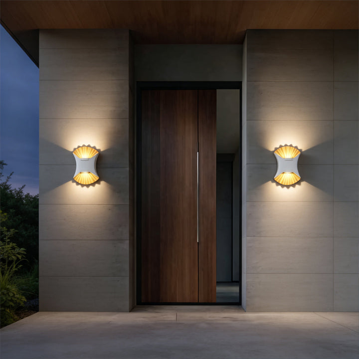 Utomhus Up Down Vägglampa Modern Dubbel-Skal LED Trädgårdslampa