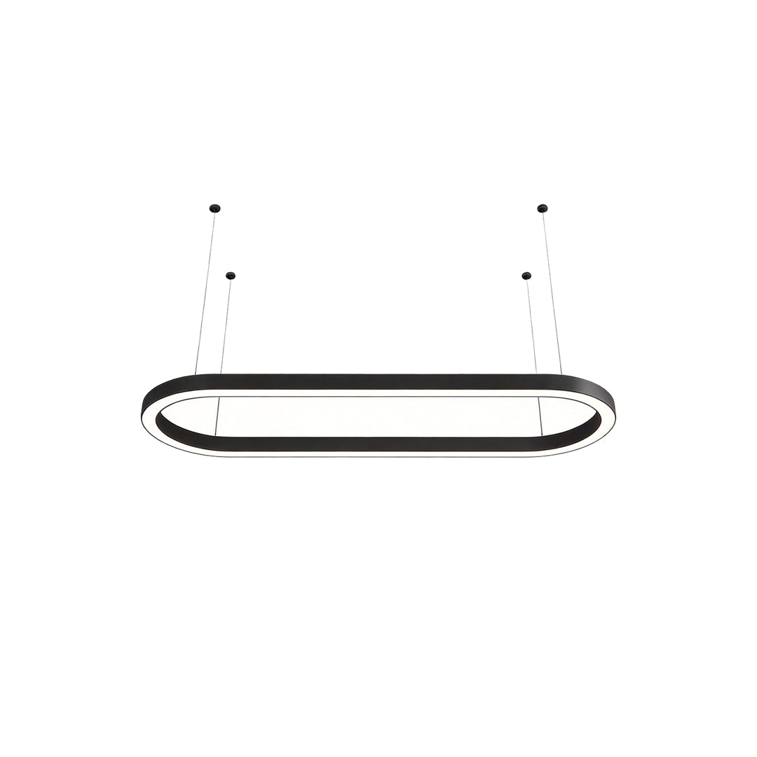 Oval Kandelaber Modern Metall LED Kontors Taklampa