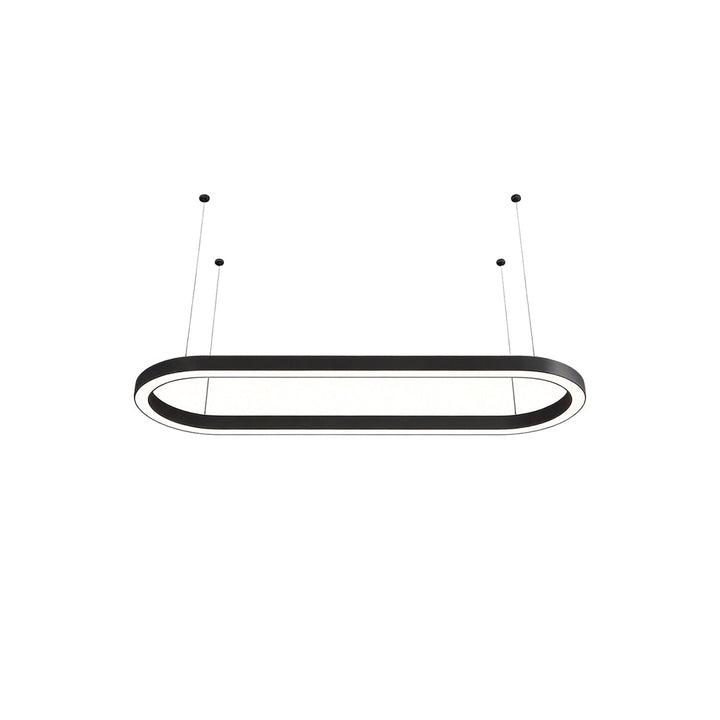 Oval Kandelaber Modern Metall LED Kontors Taklampa