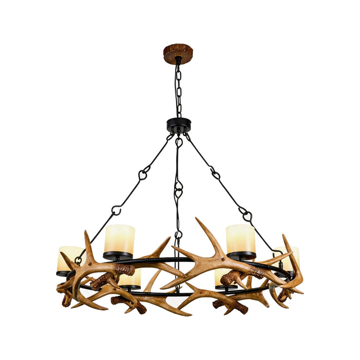 Modern Hornkrona Vintage Metall Taklampa