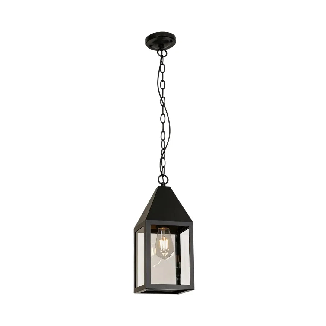 2 PCS Modern Svart Utomhus Hängande Lampa Järn Hängande Lykt