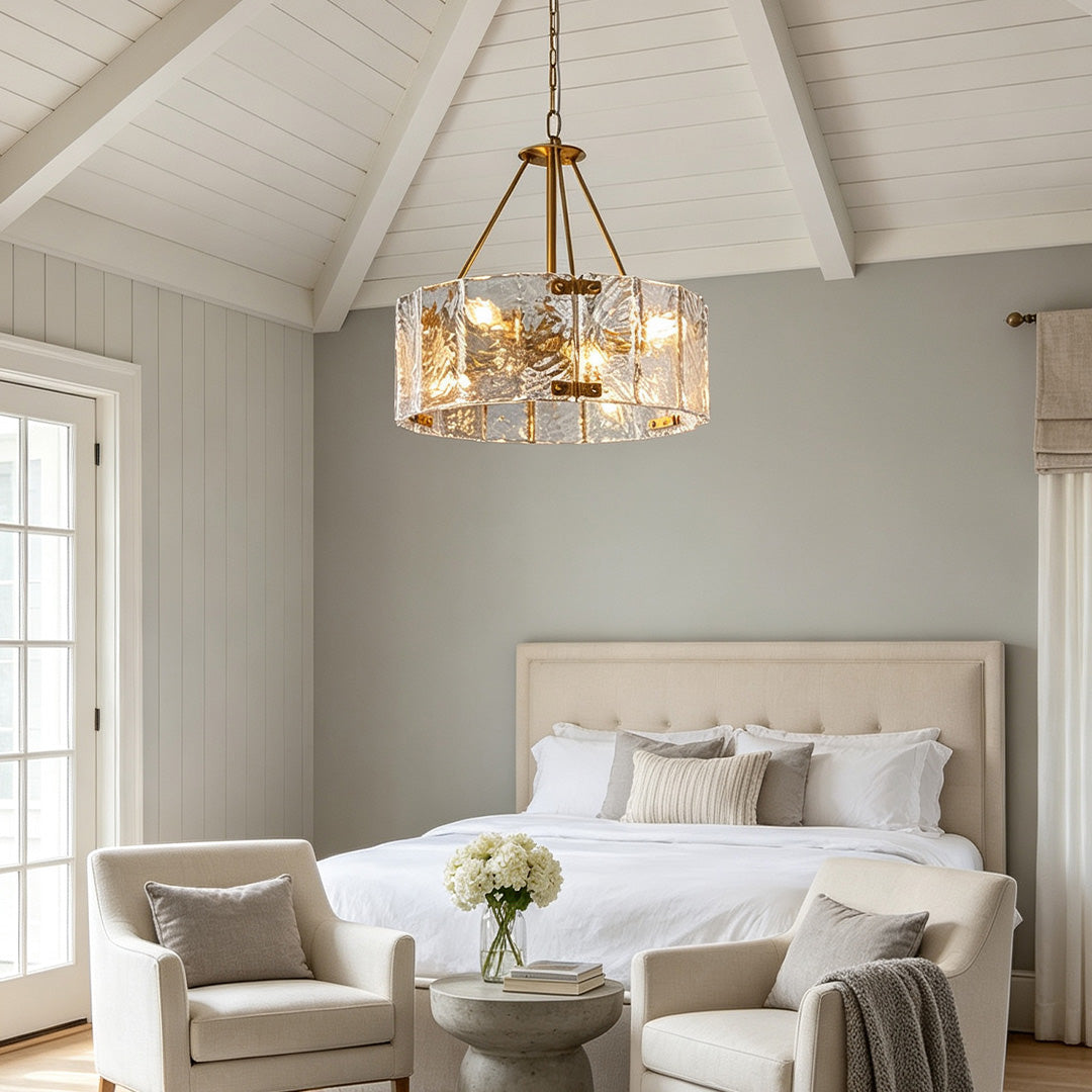 Modern Trumkrona Lyxig Ripple Glas Taklampa