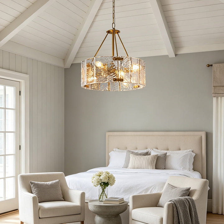 Modern Trumkrona Lyxig Ripple Glas Taklampa