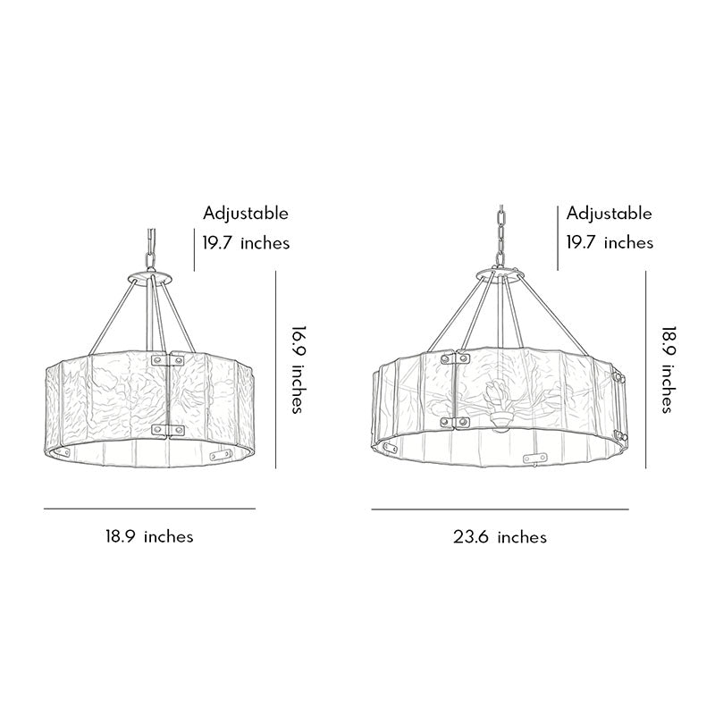 Modern Trumkrona Lyxig Ripple Glas Taklampa