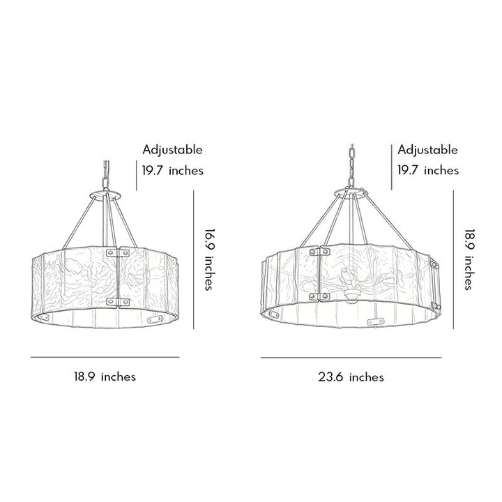 Modern Trumkrona Lyxig Ripple Glas Taklampa