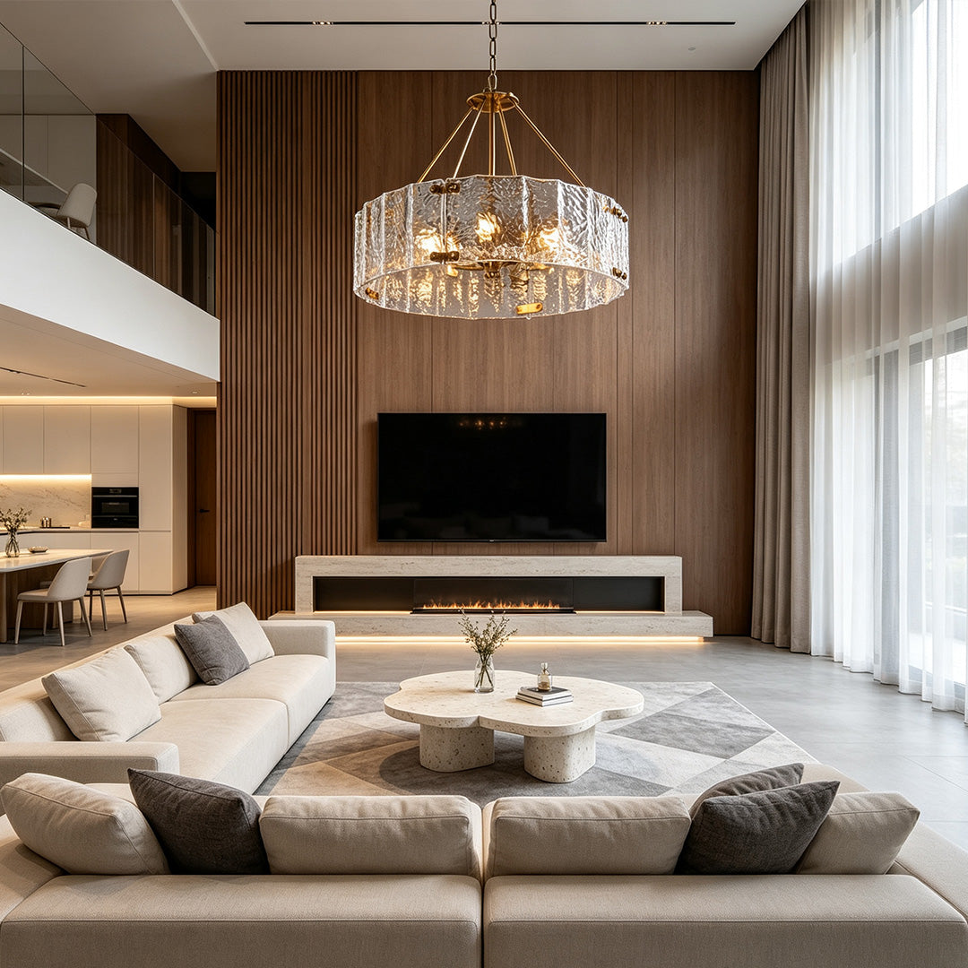 Modern Trumkrona Lyxig Ripple Glas Taklampa