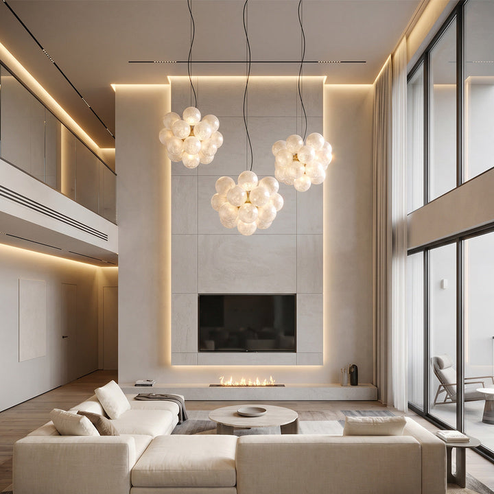 Modern Glasbubbellampa Modern Multi-head LED Taklampa