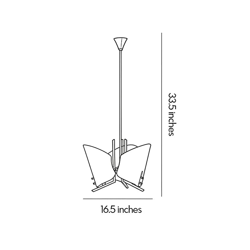 Modern Glas Kandelaber Origami Petal Taklampa