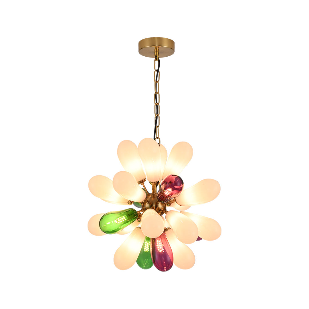 Modern Stor Kandelaber Konstnärlig Färgglad Glas Taklampa