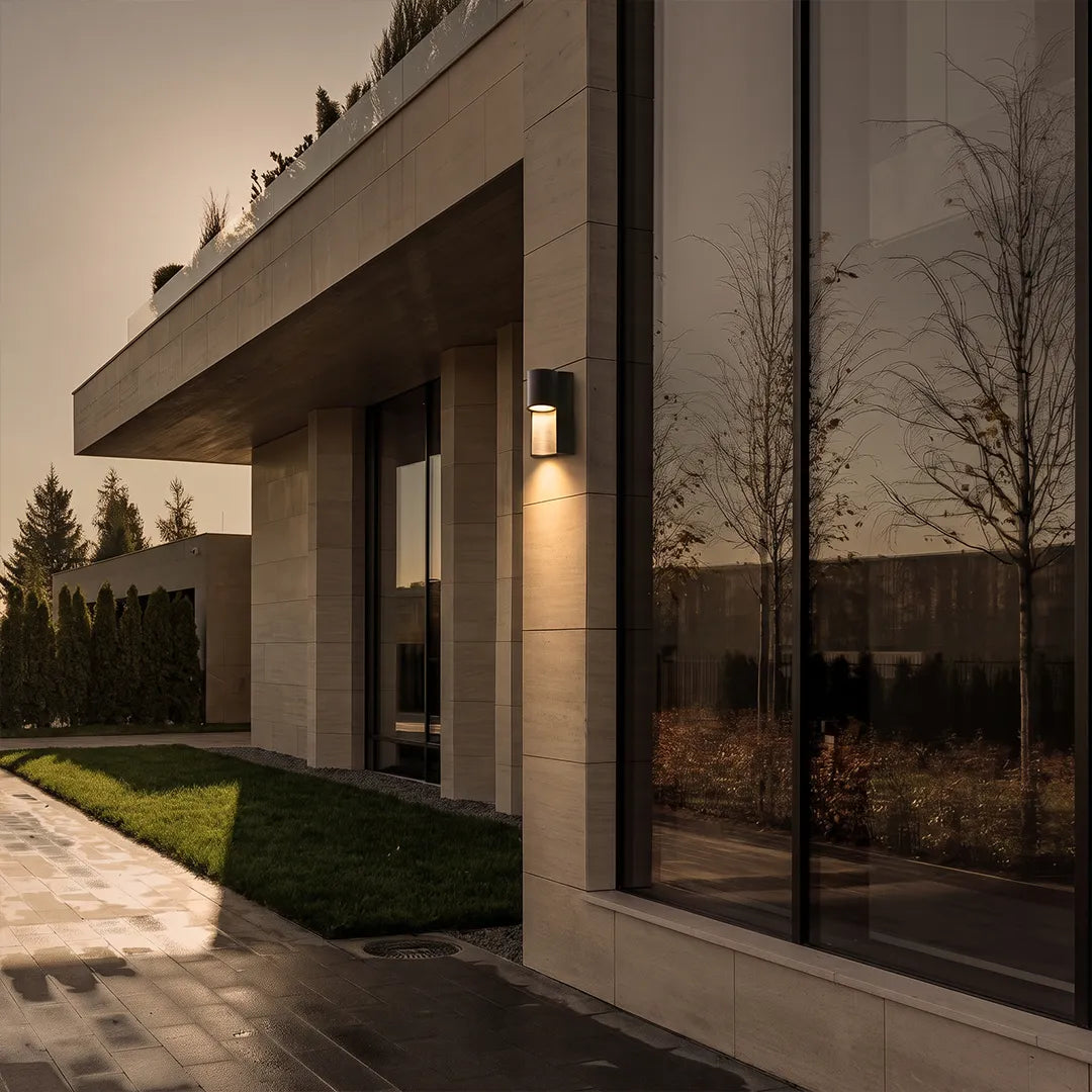Modern LED Utomhus Vägglampa Aluminium Nedåtriktad Ljus