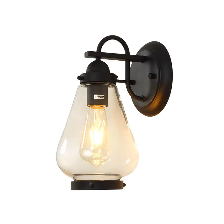 Vintage Vägglampa Klarglas Utomhus Lantern Ljussättning