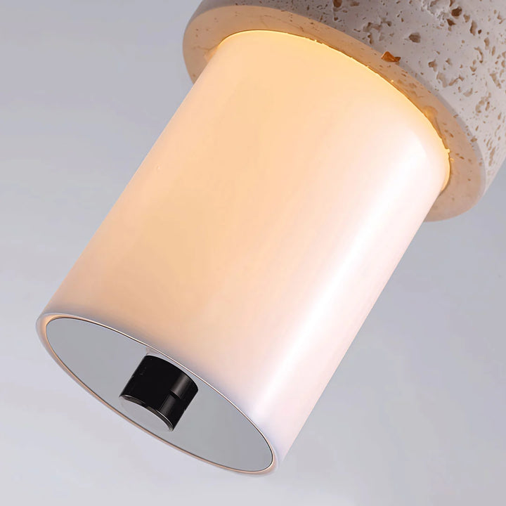 Moderna LED Pendellampor i Travertin och Trä för Sängbord