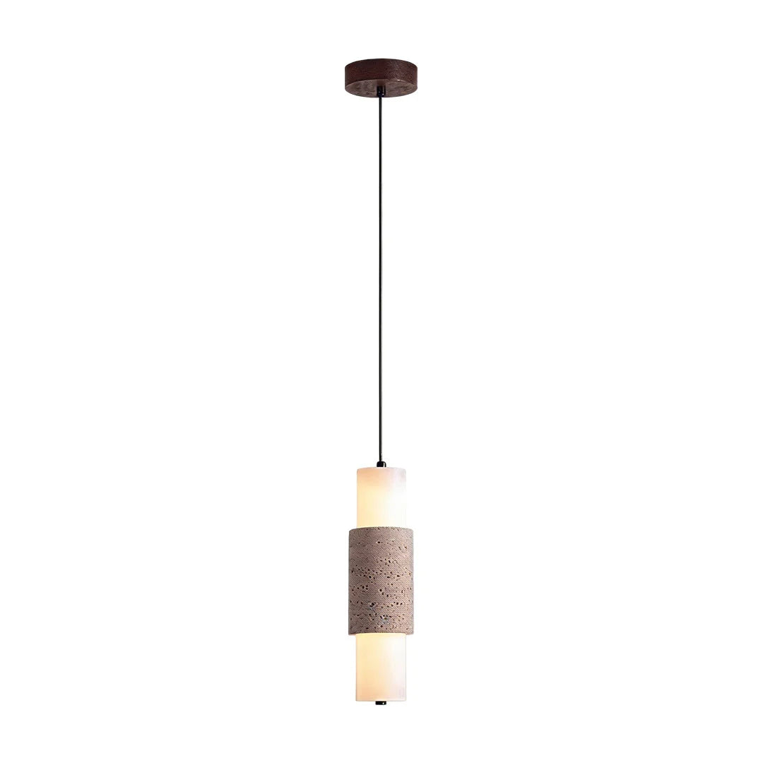 Moderna LED Pendellampor i Travertin och Trä för Sängbord