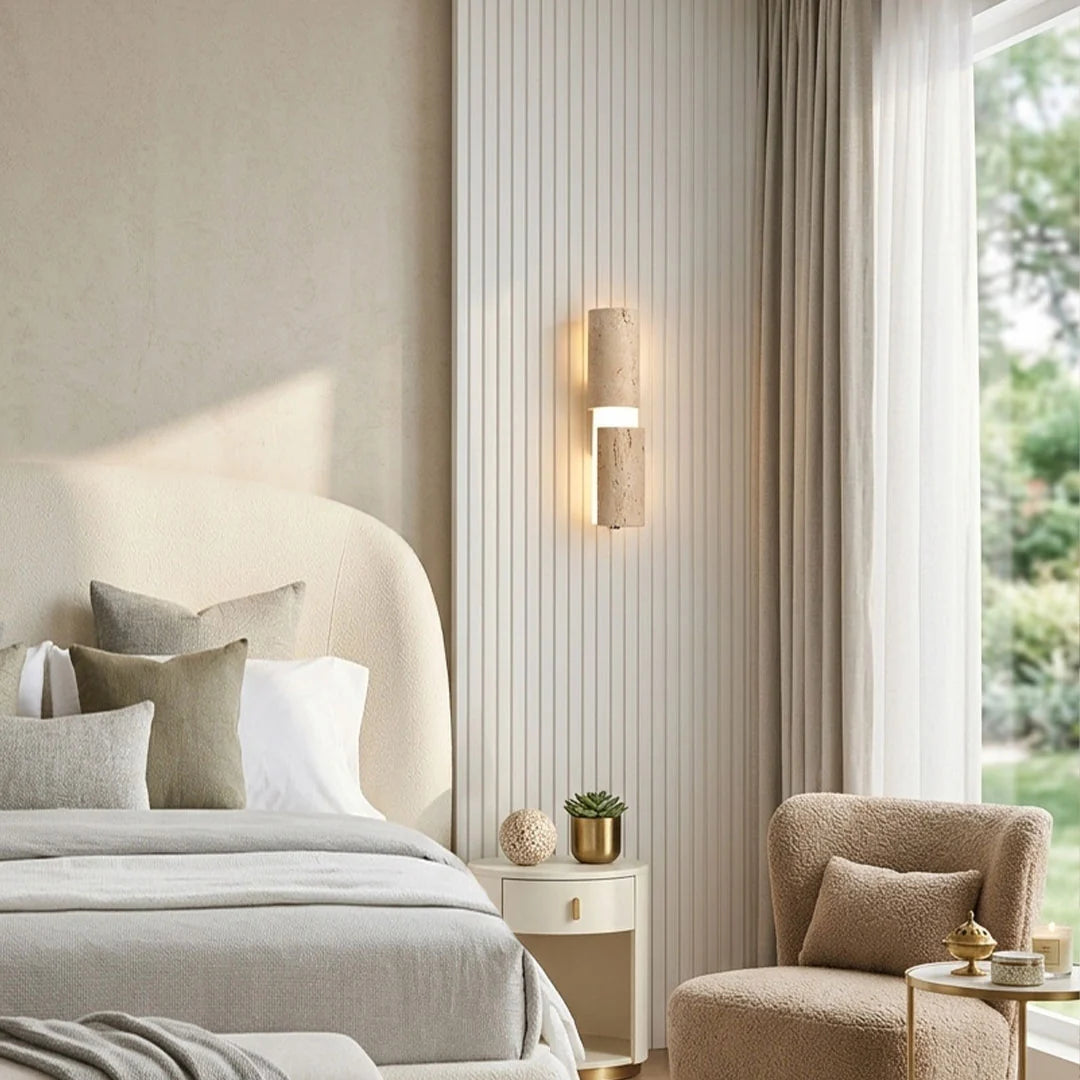 Moderna LED Vägglampor Vintage Travertin Ambient Ljus