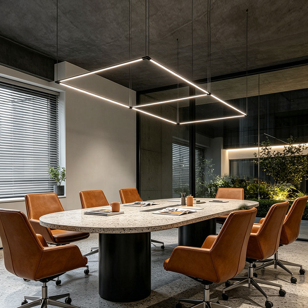 Linjär Guld Hängande Lampa Modulerbar LED Taklampa