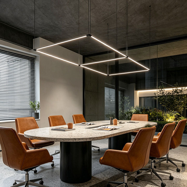 Linjär Guld Hängande Lampa Modulerbar LED Taklampa