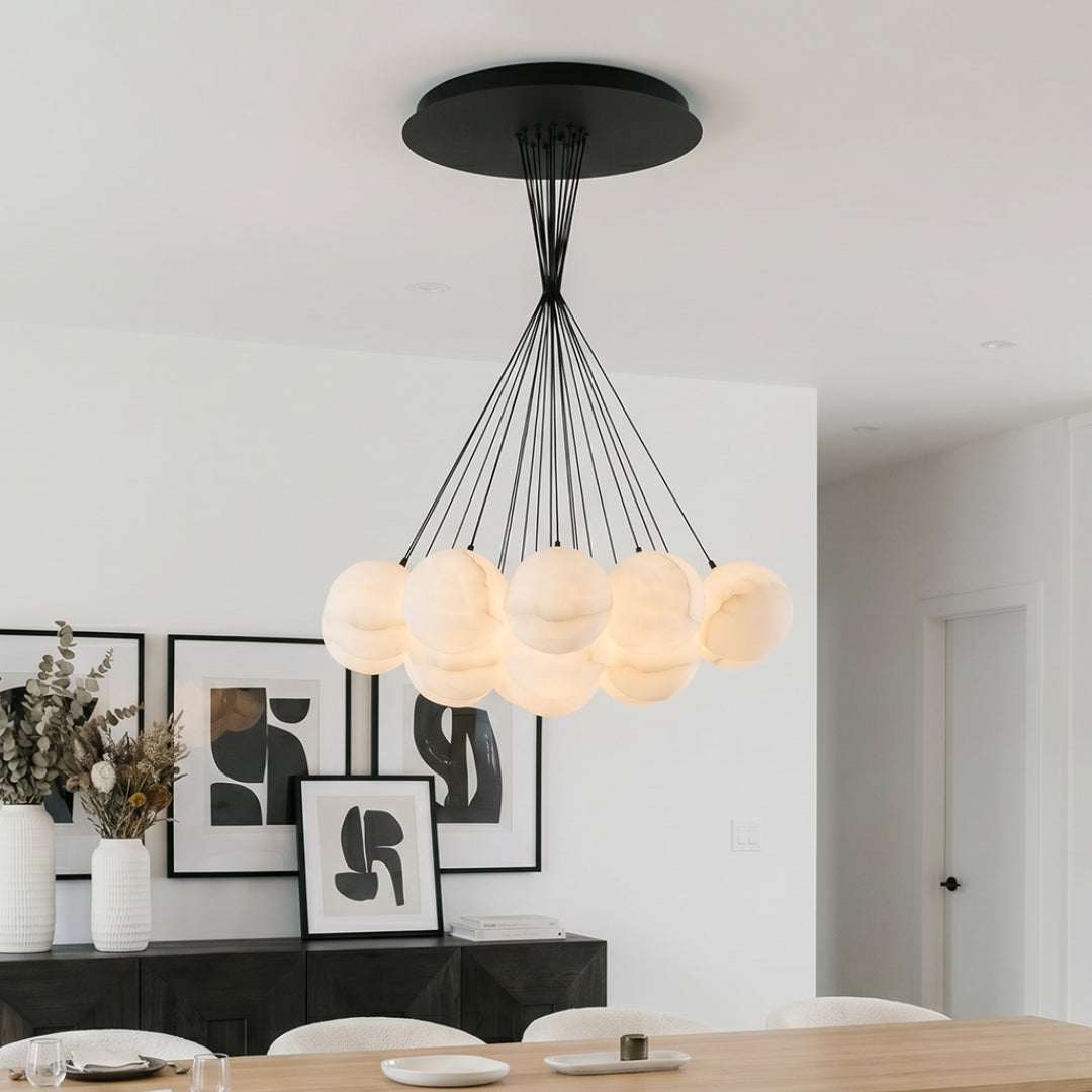Modern Matt Svart Kandelaber Bubbelboll Taklampa