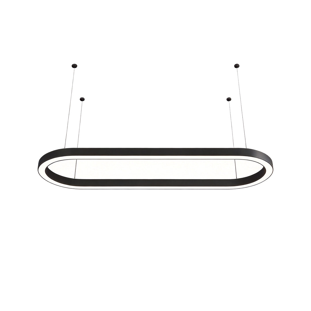 Oval Kandelaber Modern Metall LED Kontors Taklampa