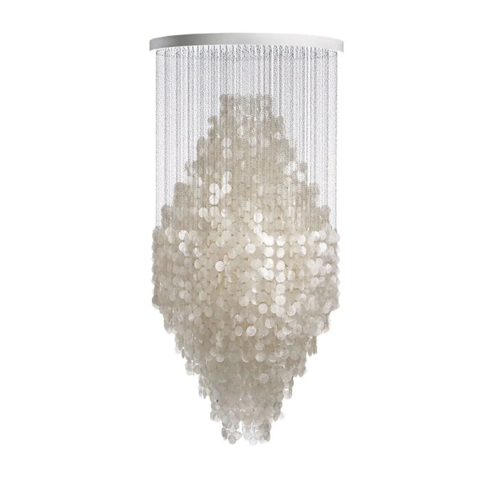 Modern Trappa Kandelaber Kräm-Stil Rund Snäckskal Taklampa