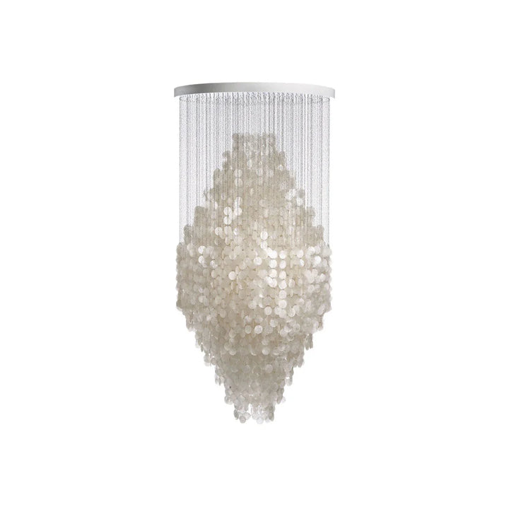 Modern Trappa Kandelaber Kräm-Stil Rund Snäckskal Taklampa