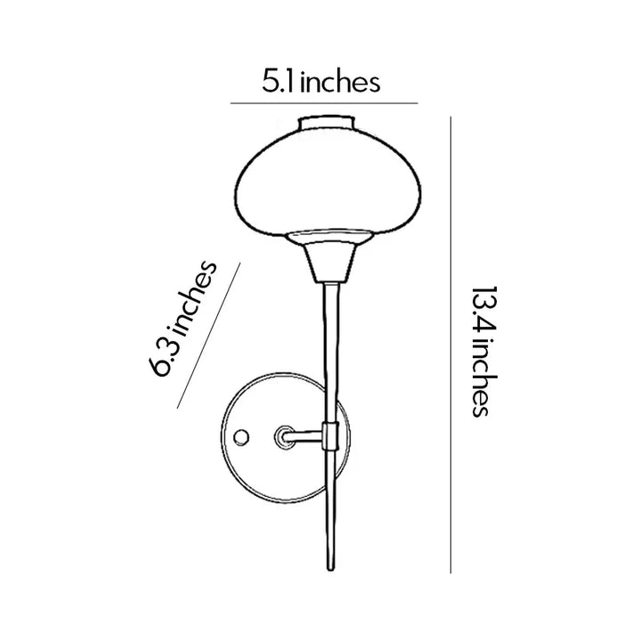 Modern Vägglampa Fäste Fack Glas Ambient Väggsconce