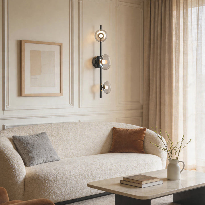 Multi Light Wall Sconce Nordisk Dekorativ Glaslampa
