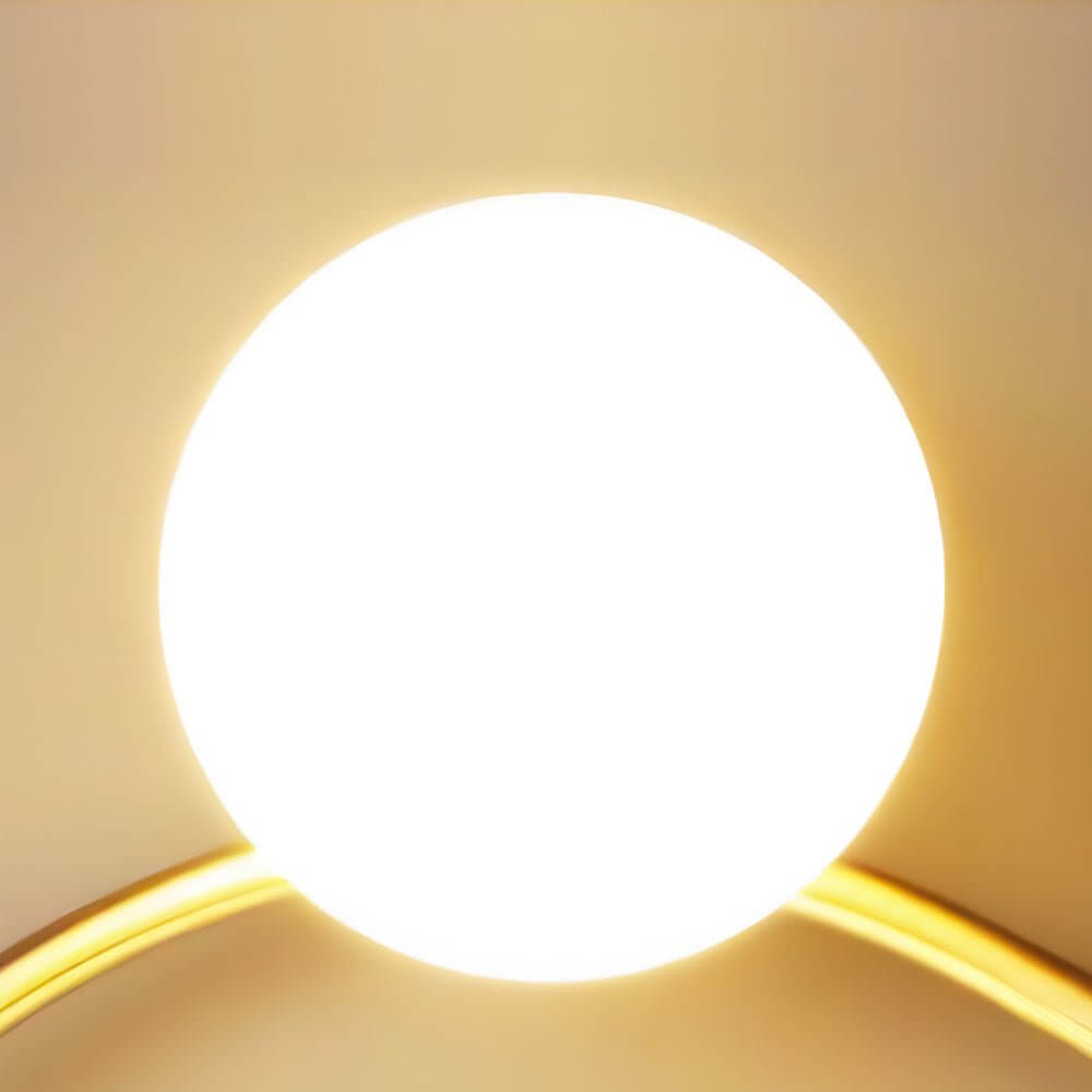 [Öppen-Låda] Väggklocka med nattljus Rund LED Flytande Metall Ljus
