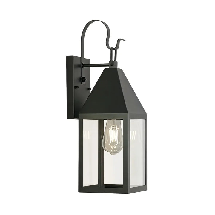 2 PCS Utomhus Svart Vägglampa Vintage Stil