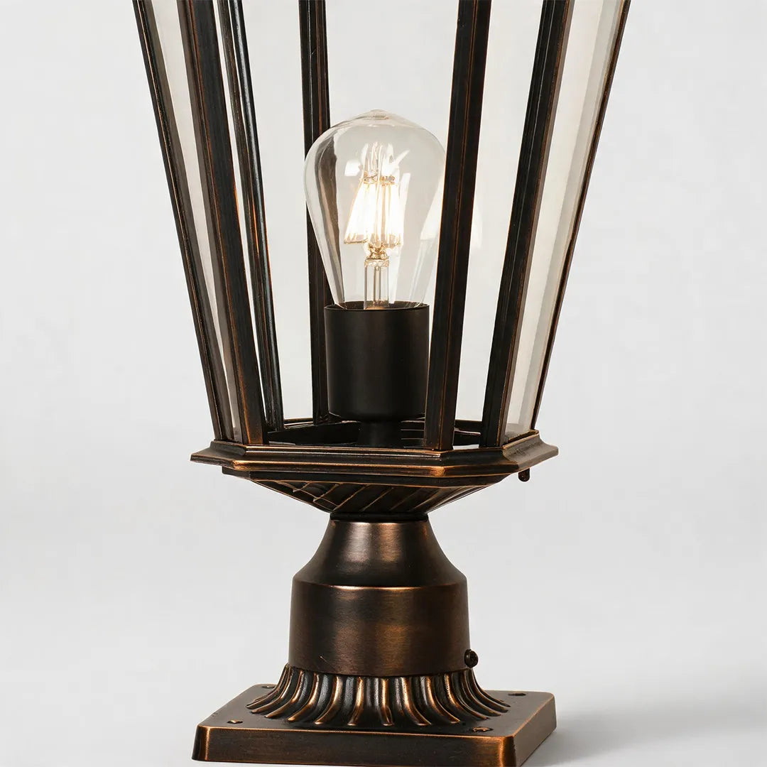 2 ST Utomhus Pelarlampor Europeisk Vintage Lampa