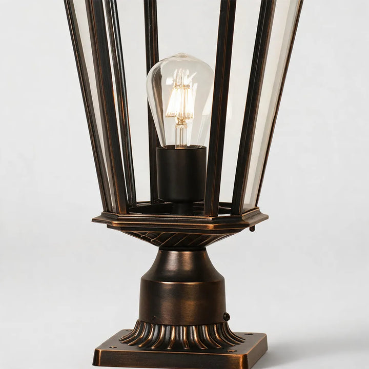 2 ST Utomhus Pelarlampor Europeisk Vintage Lampa