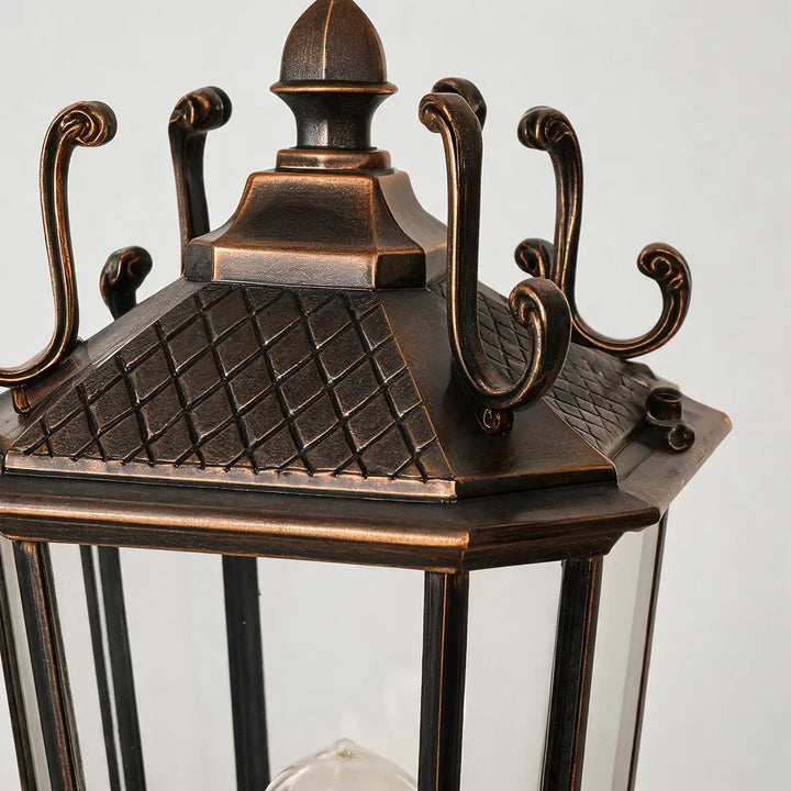 2 ST Utomhus Pelarlampor Europeisk Vintage Lampa