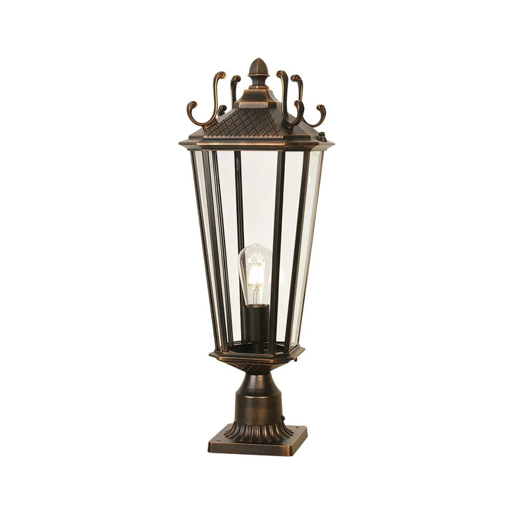 2 ST Utomhus Pelarlampor Europeisk Vintage Lampa