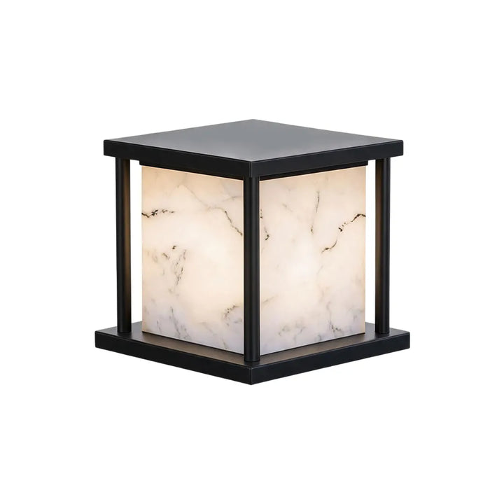Utomhus Pelarlampor Solenergi Modern Konst Marmor Ljus