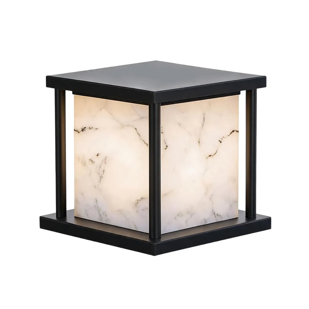 Utomhus Pelarlampor Solenergi Modern Konst Marmor Ljus