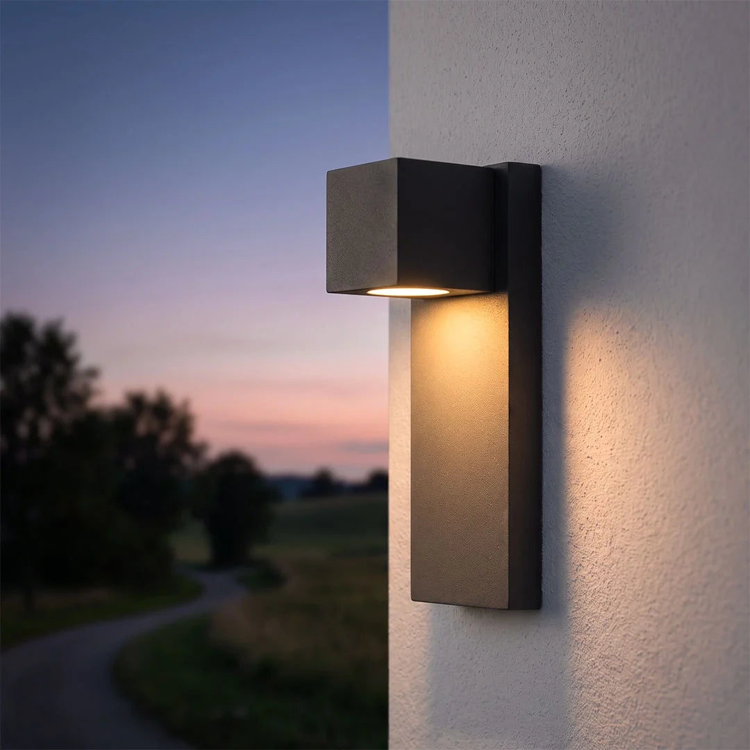 Utomhus Sten Väggbelysning Minimalistisk LED Geometri Ljus