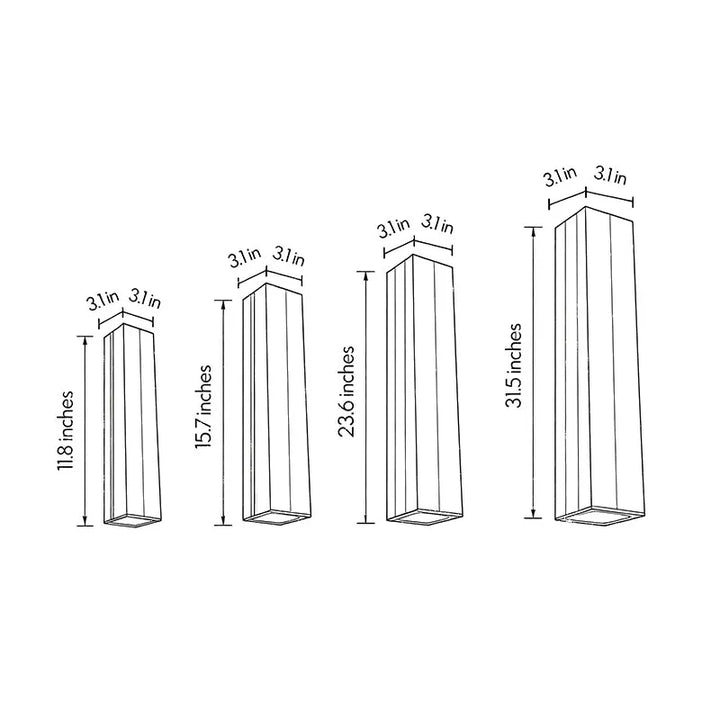 Utomhus Up Down Vägglampor Fyrkantig Minimalistisk Vattentät Lampa