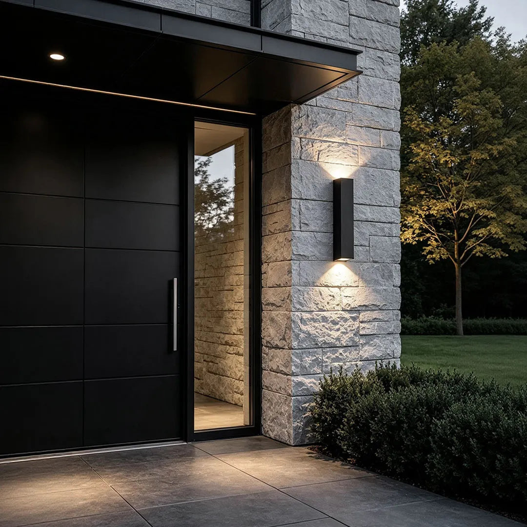 Utomhus Up Down Vägglampor Fyrkantig Minimalistisk Vattentät Lampa